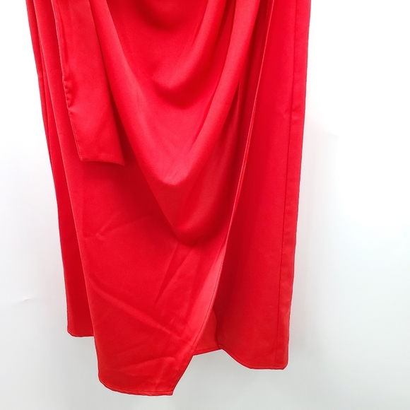 Revolve Lovers + Friends Violet Midi in Rose Strapless Dress Red Cocktail NEW - Picture 7 of 11